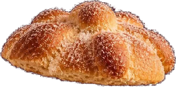 Pan de muerto relleno de Nutella, fresas y Magnum de almendras